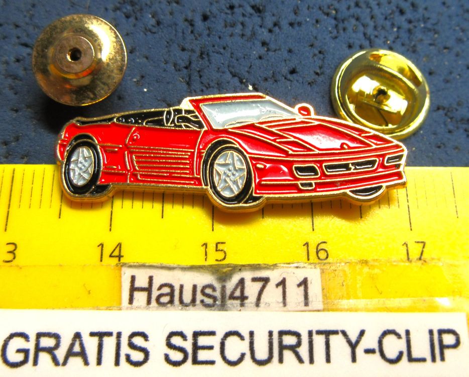 FERRARI ROT CABRIOLET AUTO PIN GEPRÄGT MIT SECURITY-CLIP (Gebraucht) in ...