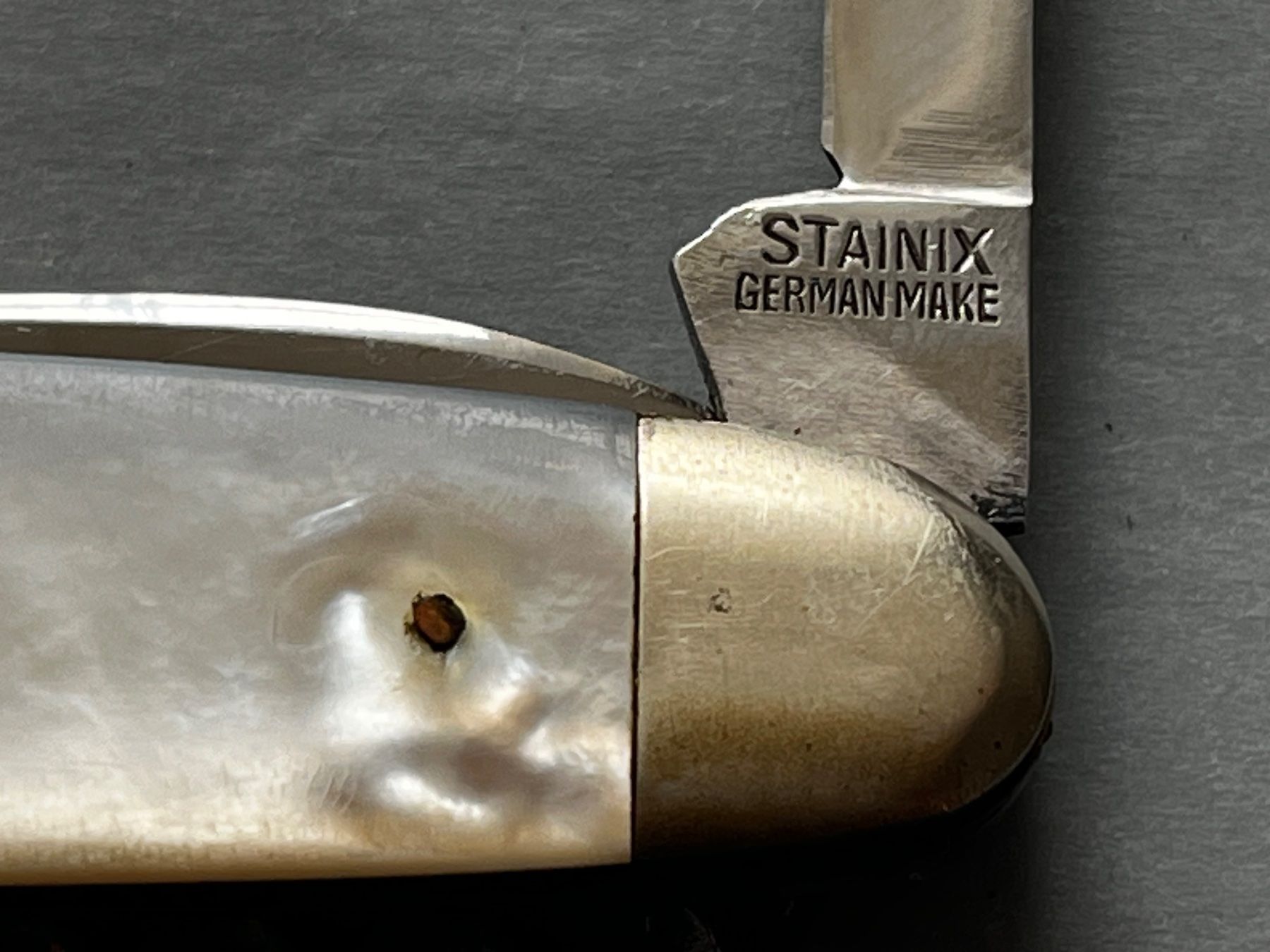 Coltelli tascabile: Altes STAINIX Perlmutt Sackmesser 86 mm - selten – Usato da Zürich venduto da FV.vintage 2