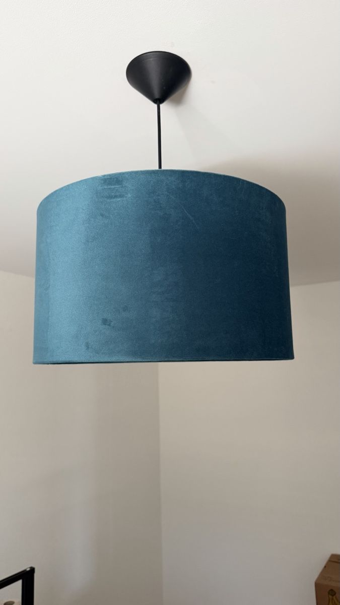 Livique Lampade: Suspension velours bleu intérieur doré – Usato da Le Bry venduto da matberset 1