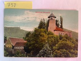 alte Ansichtskarte Schloss Birseck, 1915 mit Stempel