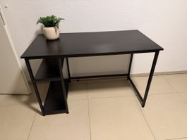 2x Designer Schreibtisch schwarz mit Regal neuwertig