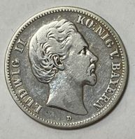 2 MARK, LUDWIG II KÖNIG VS. BAYERN, 1876 (Silber .900)