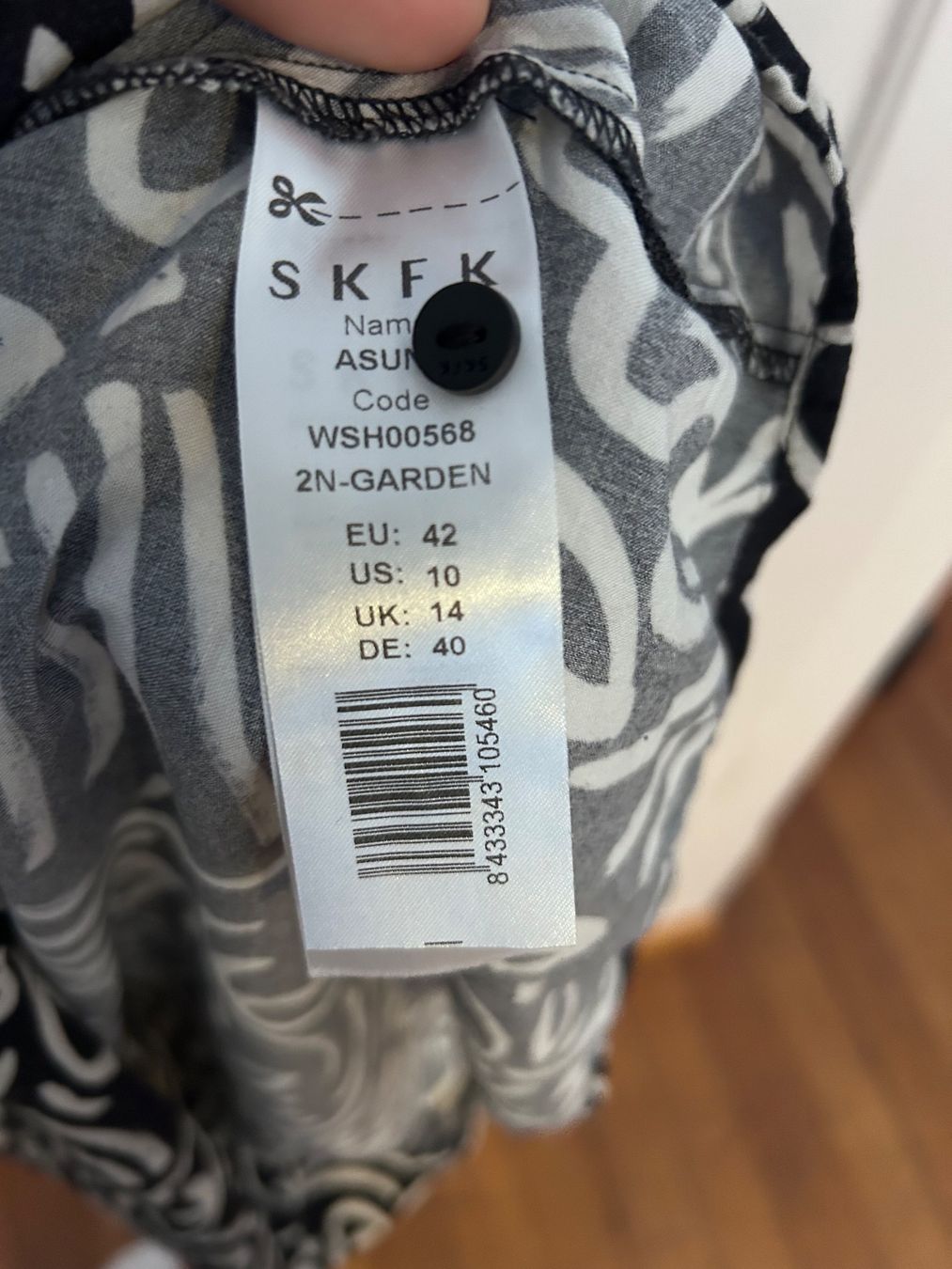 Skunkfunk Camicette: Bluse schwarz gemustert Grösse 40 Skunkfunk SKFK rrrevolve – Usato da Bern venduto da Anja_01 2