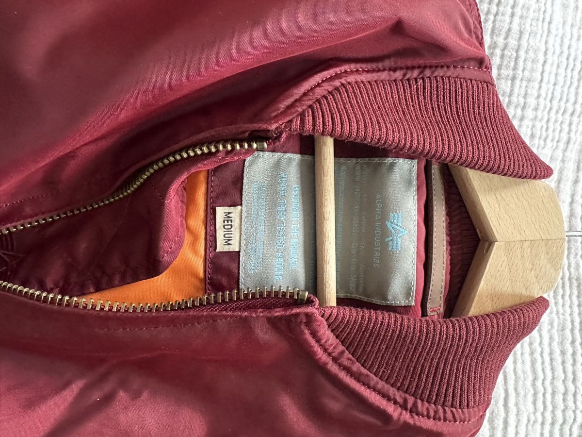 Alpha Industries Giacche: Alpha Industries Bomber Jacket, Size Medium, Burgundy – Usato da Herrliberg venduto da mykee5 2