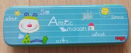 Haba blech Etui hellblau ungebraucht 20x6,5x3cm
