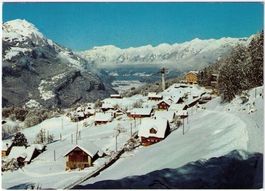 Hasliberg Reuti Blick gegen Brienzersee mit Luftseilbahn