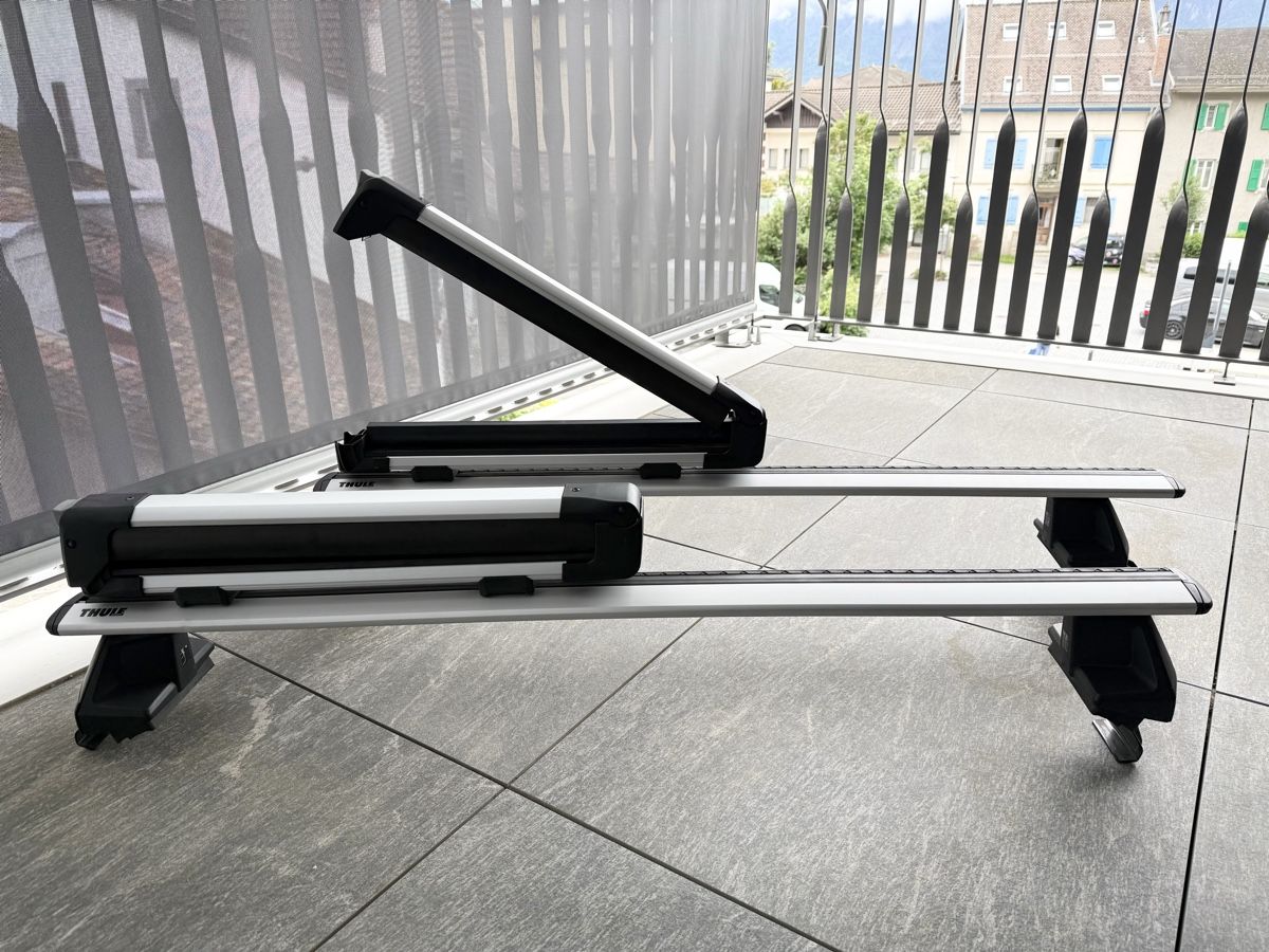 Portapacchi: THULE WINGBAR EVO 118 PLUS SNOWPACK SYSTEM – Usato da Aigle venduto da blu_zj86