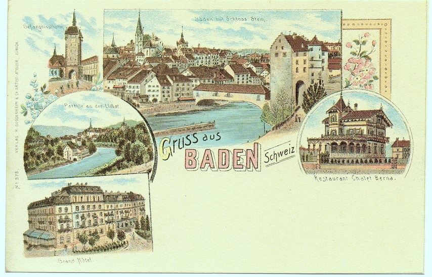 Cartoline postali: Neudruck LITHO Gruss aus BADEN – Nuovo (secondo la descrizione) da Jona venduto da philajona