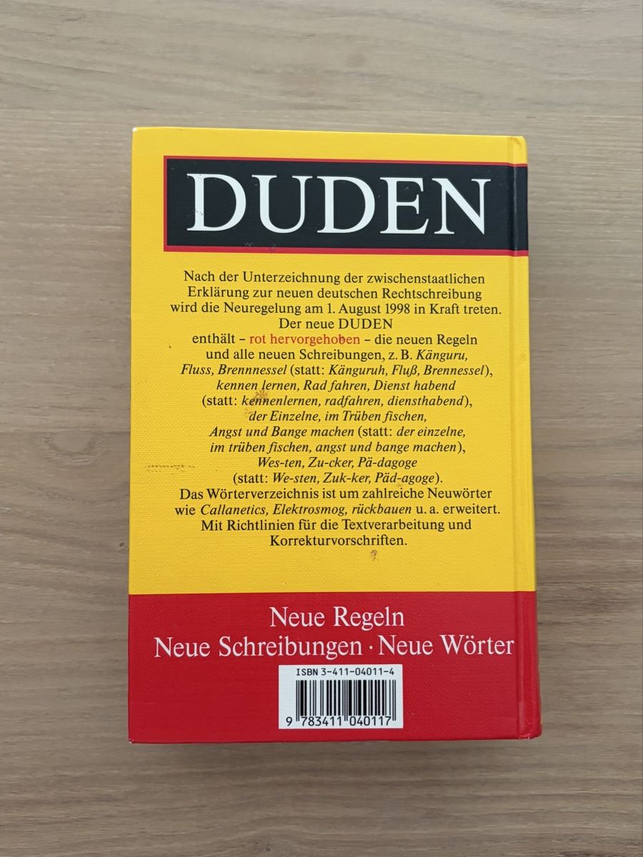 Libri: DUDEN – Usato da Zollikon venduto da francesco.1