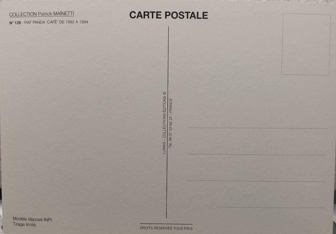 Ansichtskarten: FIAT  PANDA "Café" de 1992 à 1994 – Neu (gemäss Beschreibung) aus Delémont von Domdom1 1