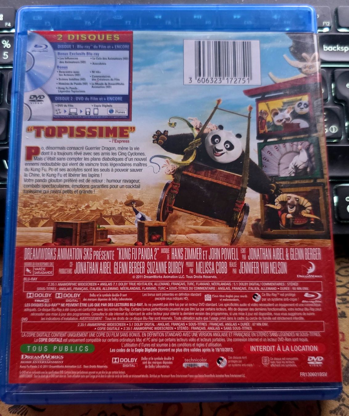 Tutti i DVDs: Kung Fu Panda 2 (2011) - Blu-ray + DVD – Usato da Semsales venduto da __Florian__ 2