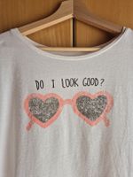 edc by Esprit weisses T-Shirt mit Print "Do I Look Good?"