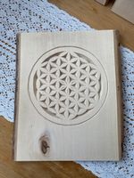 Holzbild handgefertigt Blume des Lebens