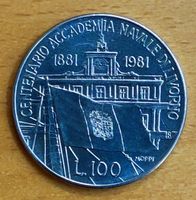 Italia 100 lire 1981 100° anniv. Accademia navale di Livorno