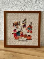 Vintage Textilbild Cochabamba Bolivien Handarbeit Stickerei