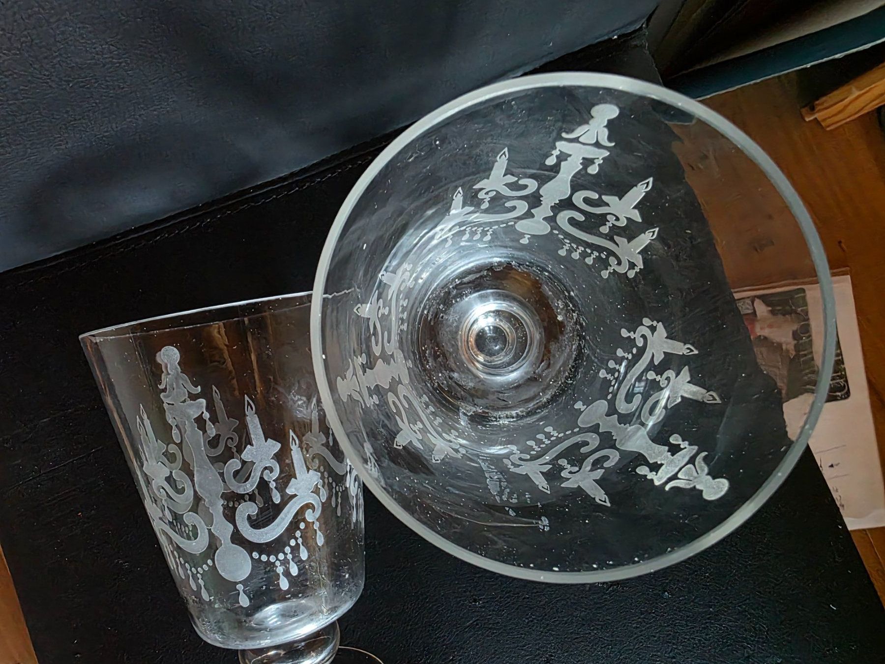 Bicchieri: 2 Glas Kelch Gläser Vasen Kerzenständer 18 cm – Usato da Walterswil BE venduto da Lonitti 9