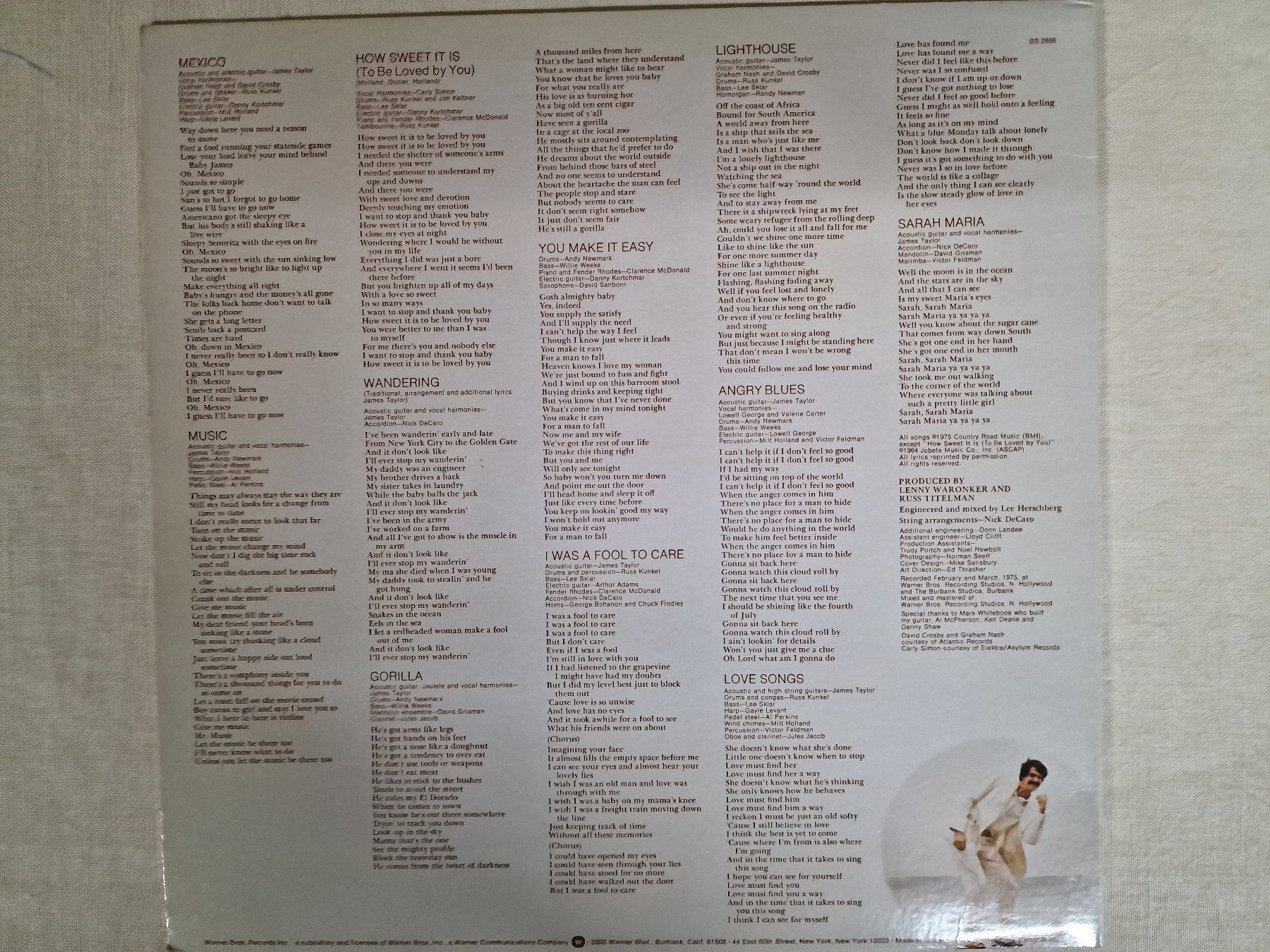 Dischi in vinile: James Taylor LP  – Gorilla – Usato da Root venduto da atelier22 1