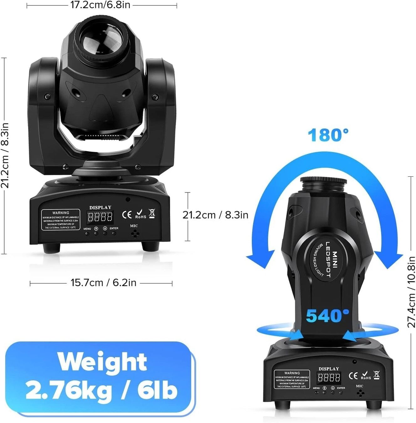 Lampen: U'King Mini Moving Head 50W – Gebraucht aus Uerkheim von Miky3 3