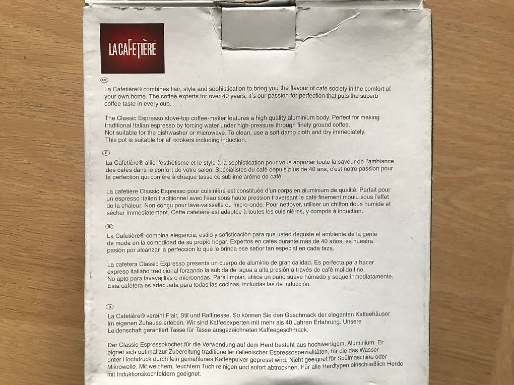 Macchine per caffè & Macchine per espresso: Cafetière style italien induction – Usato da Le Sentier venduto da omn_85j8 3