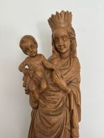 Alte Madonna mit Kind holz H 55 Cm Maria geschnitzt