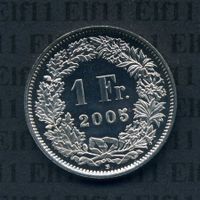CHF___1.00 2005 stgl * nigelnagelneu! 1 Franken