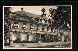 AK Baden, Hotel Freihof, 1932