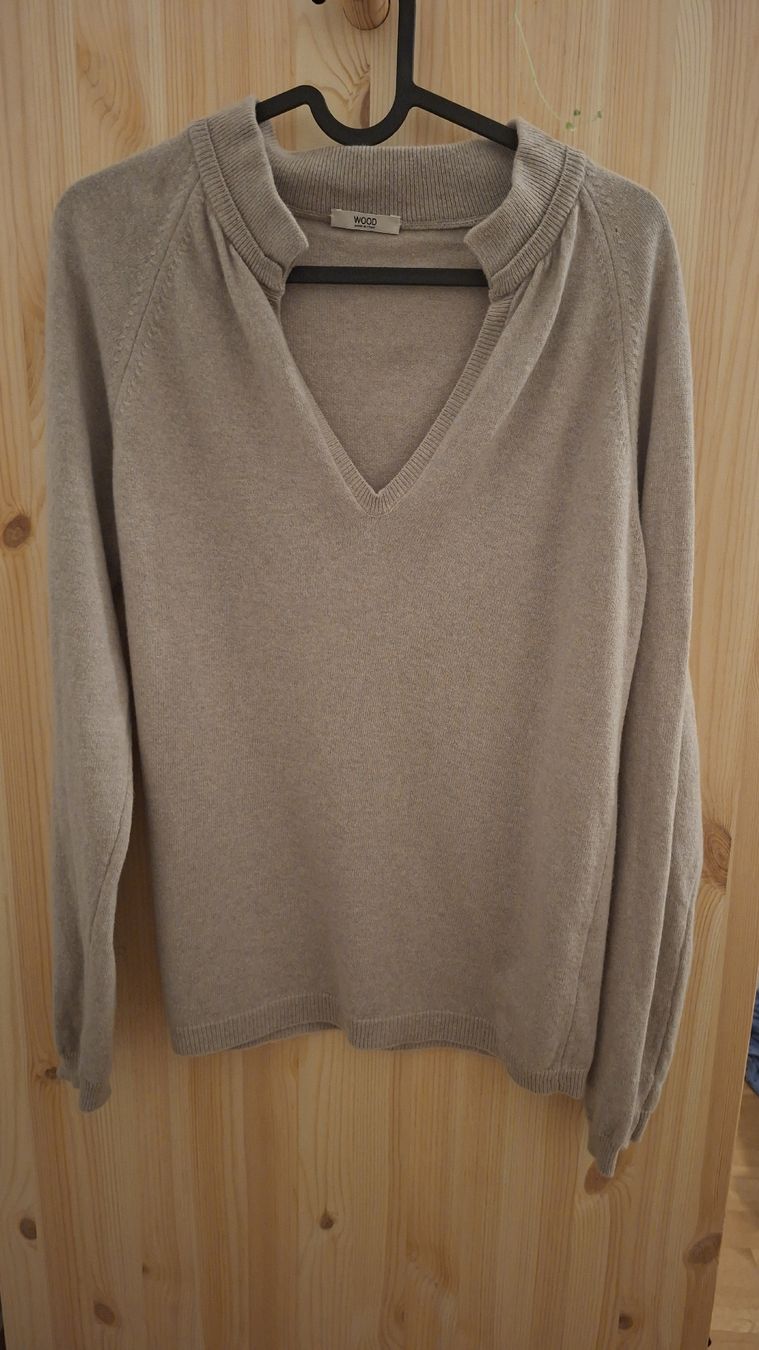 Maglioni & Felpe: WOOD Wolle, Kaschmir,Seide Pullover, Beige,Hellbraun Gr. S – Usato da Basel venduto da Lovintage 6