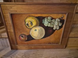 Gemälde "Früchte" von Palmer, datiert 1960, Original!