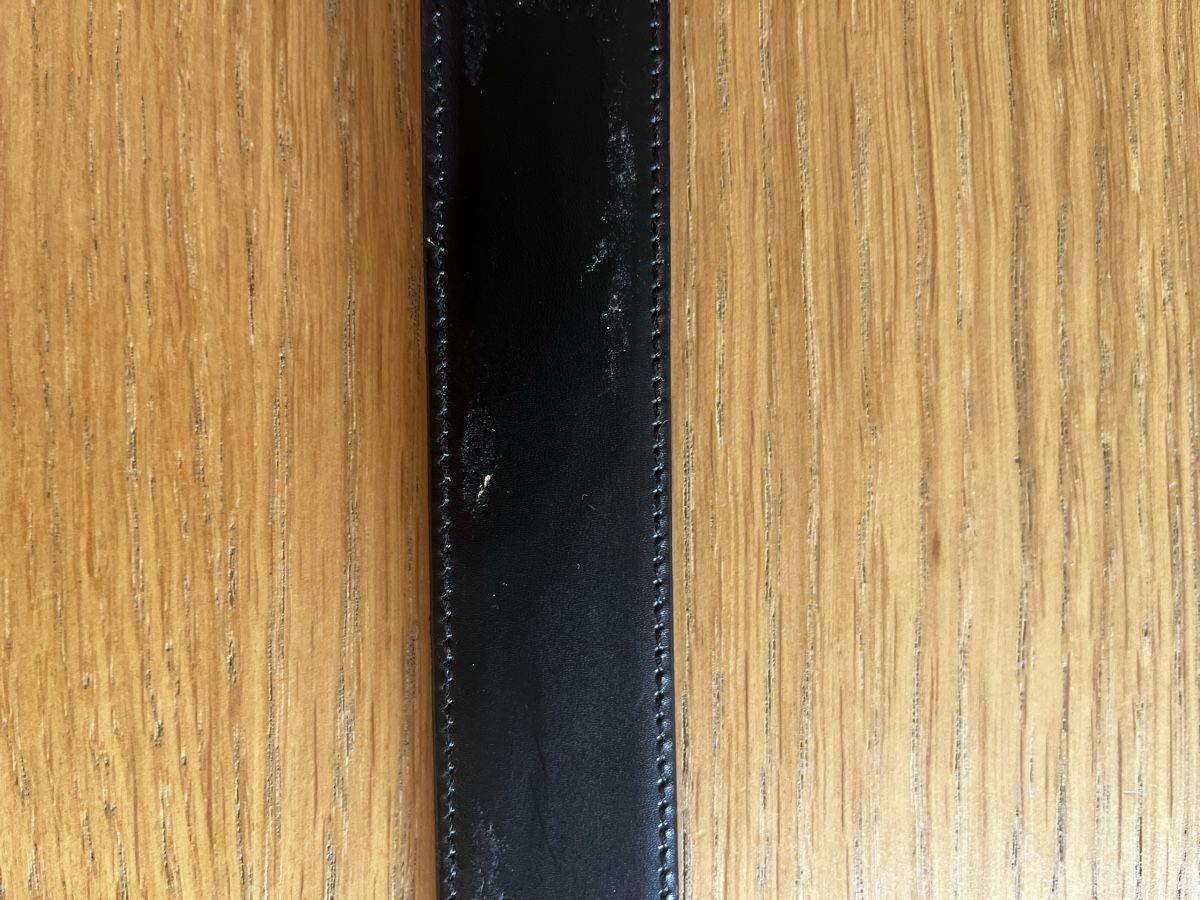 Versace Cinture: Black Leather Versace Belt – Usato da St. Gallen venduto da Asever___ 6