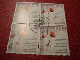 Zuschlagsmarke, 2016, FDC + Lose 4erblock ET-o