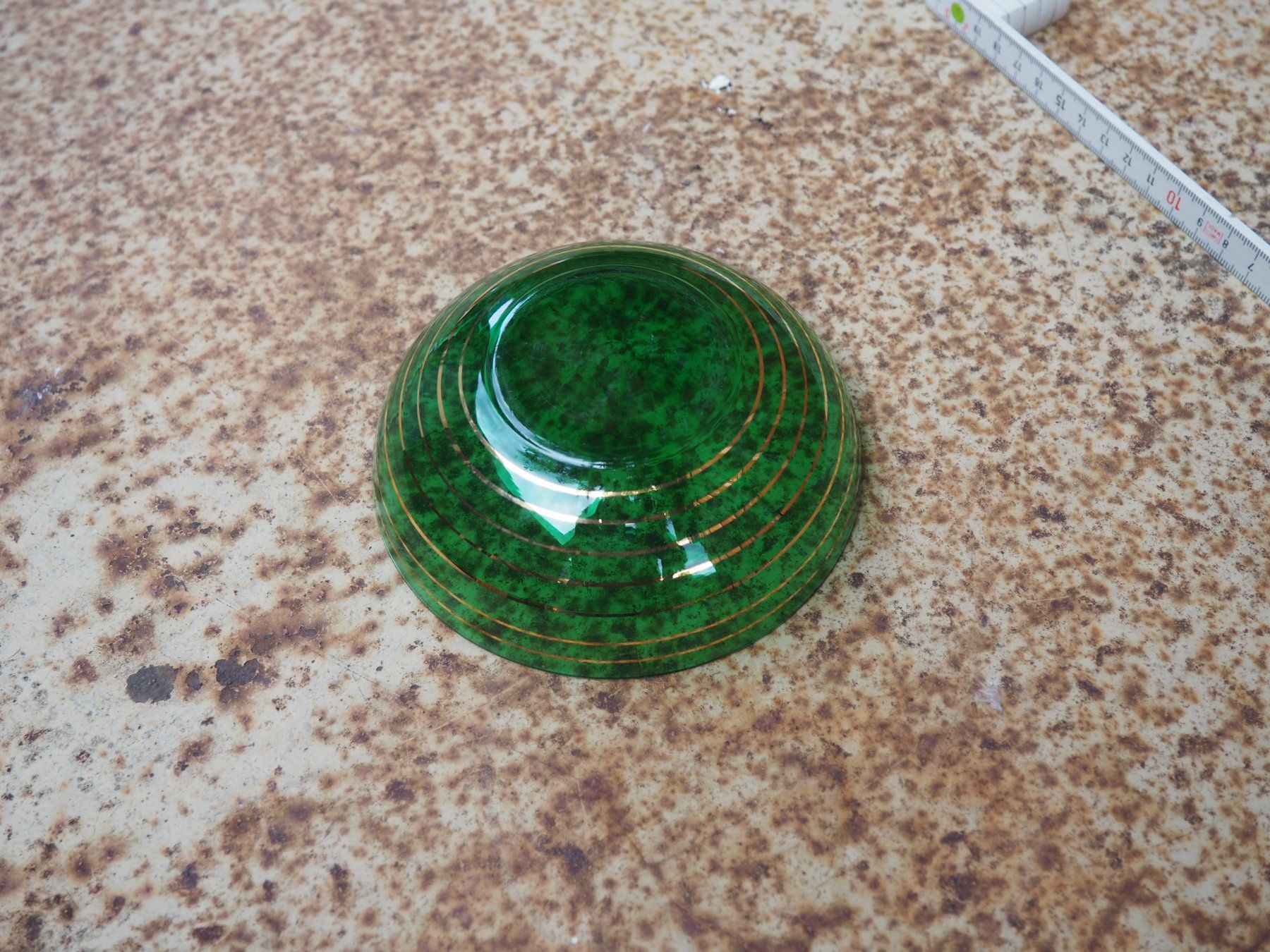 Ciotole: Glasschale mit Deckel, Goldstreifen – Usato da Schänis venduto da Wewu 5