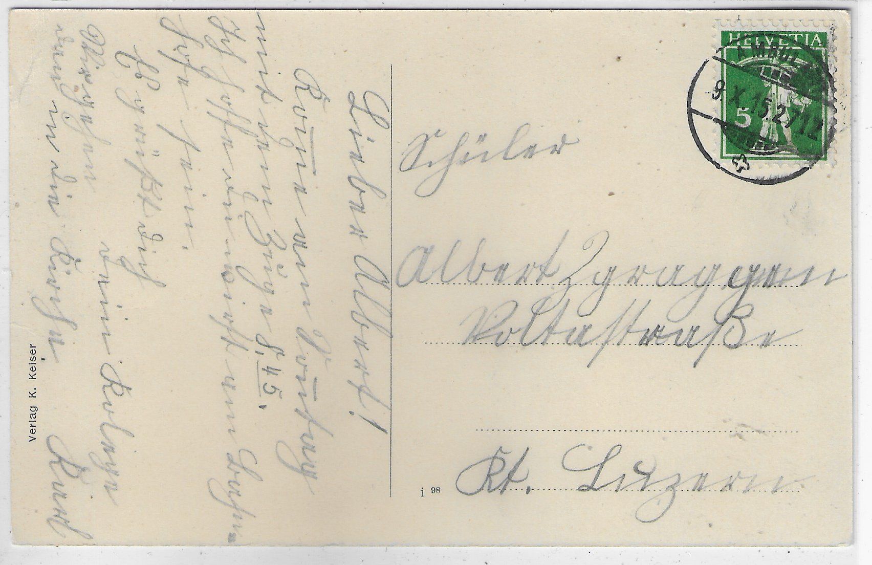 Cartoline postali: Gruss aus Hergiswil - Kirche – Usato da Ettingen venduto da Kartenplanet 1