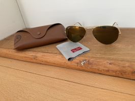 Original Sonnenbrille Ray-Ban Aviator Large Metal Gold