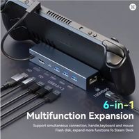 Docking Station Für Steam Deck 4k 6 in 1 HUB schwarz