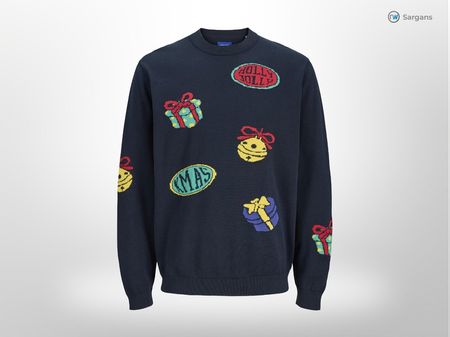 JACK & JONES Jorholiday Knit Crew Neck Pullover