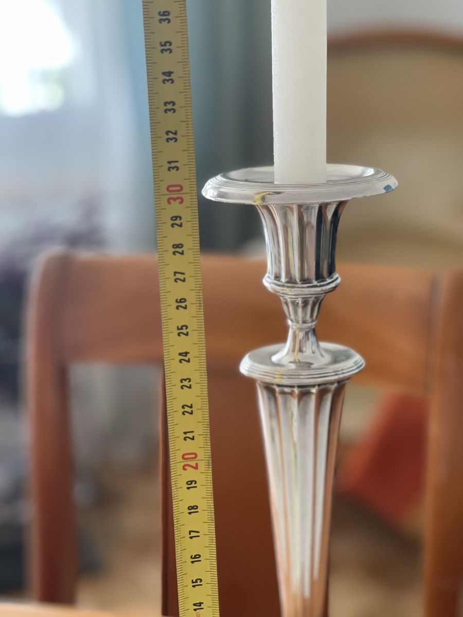 Kerzenständer: Versilberter Kerzenständer antik, 30cm – Gebraucht aus Bern von roa80 1
