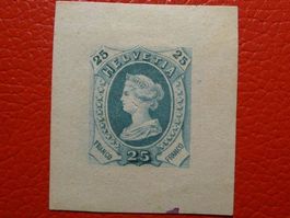 1882: Stehende: 25c grün - Probe: Einzelabzug (selten)