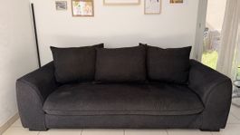 Canapé-lit 3places noir confortable/Comfortable 3st sofabed