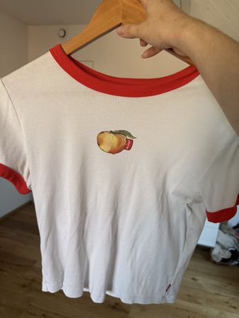 Levi's T-Shirt weiss orange M  