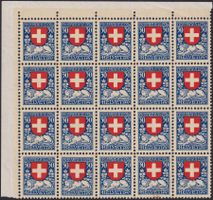 1926, J40 Bogenteil à 20 Marken postfrisch **, Kat: 100.-