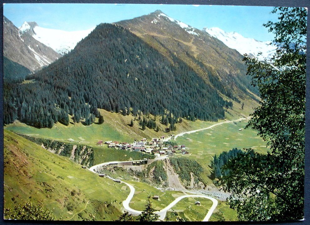 Cartoline postali: CURAGLIA mit Medelsergletscher – Usato da Jona venduto da philajona