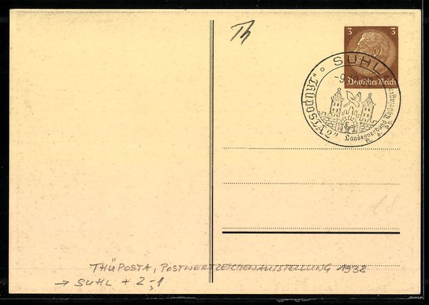 Cartoline postali: Suhl, Thüposta 2, Thüringische Postwer – Usato da Berlin venduto da bartko-reher 1