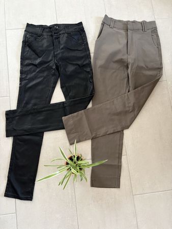 Damen Hosen 2er Set Grau Schwarz Grösse 38 Neu