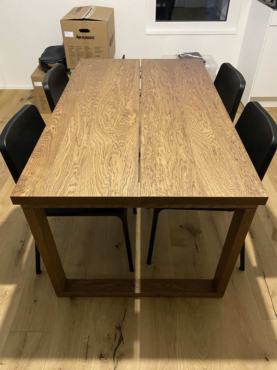 Tavoli: Table en chêne teinté brun 140x85 – Usato da Champagne venduto da Ychnaval 4