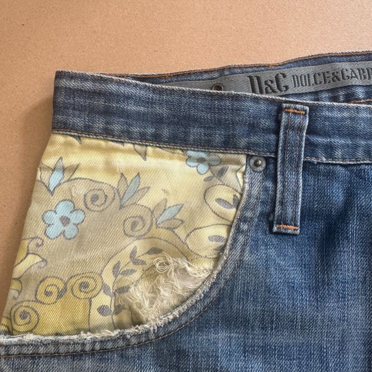 Dolce & Gabbana Jeans: Dolce & Gabbana vintage Y2K straight leg jeans (versace 90s) – Usato da Rheinfelden venduto da sourced_limited 3