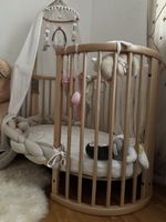 STOKKE Babybett, oval, Holz, Top Zustand!