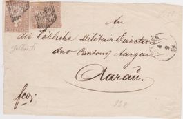 Double Helvetia assise sur papier 1856