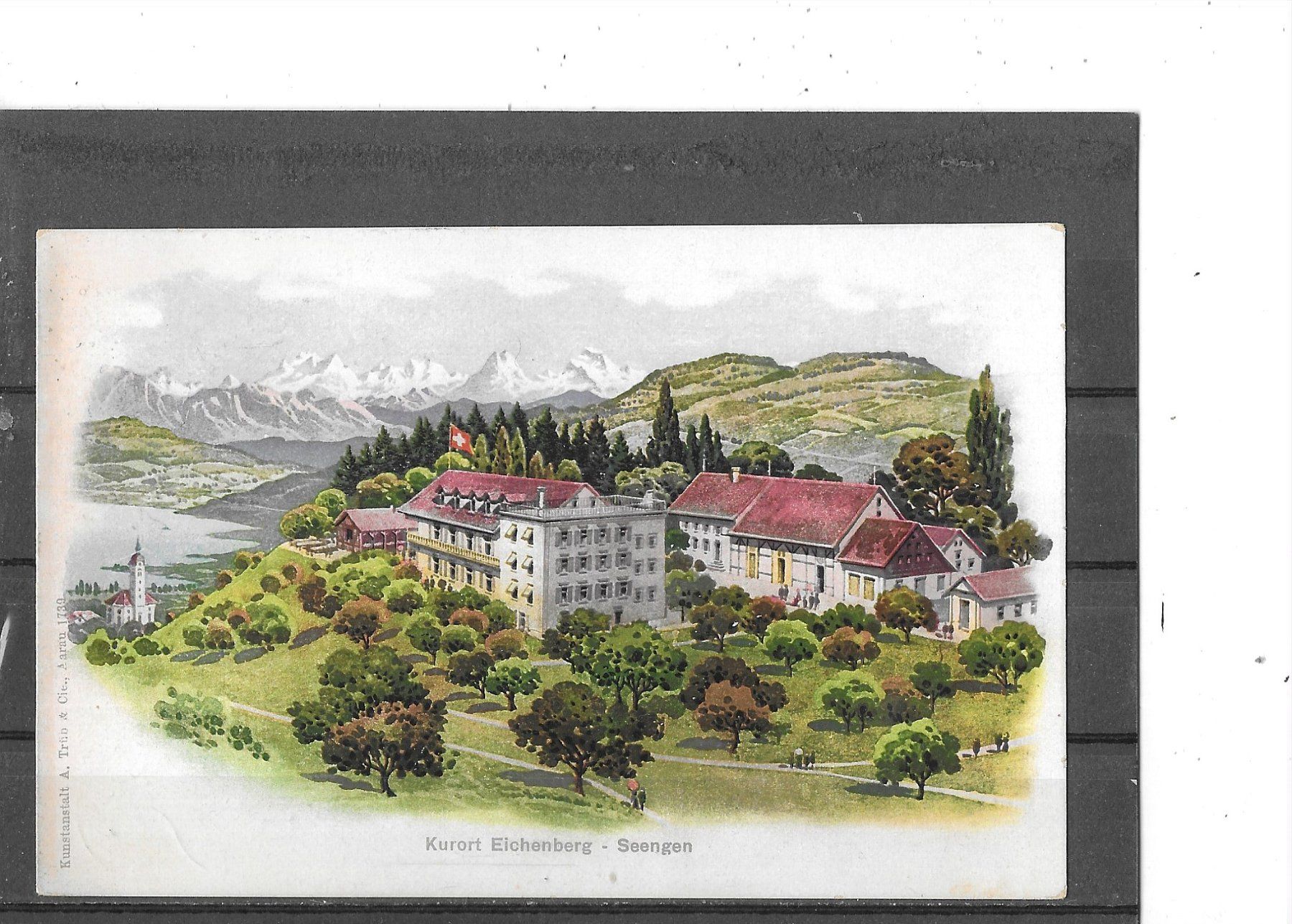Cartoline postali: AG Seengen 1909 Kurort Eichenberg (Litho) – Usato da Schocherswil venduto da Wilare