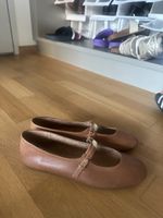 Zara Ballerina Leder braun