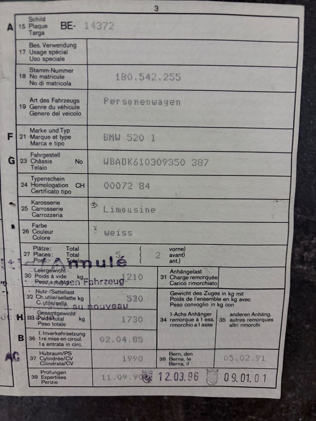BMW Automobili: BMW E28 520i Restaurierungsprojekt ab1chf – Usato da St. Antoni venduto da ami_jcz7 8